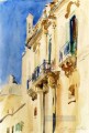シチリア島ジルジェンテ宮殿のファサード ジョン・シンガー・サージェントの水彩画